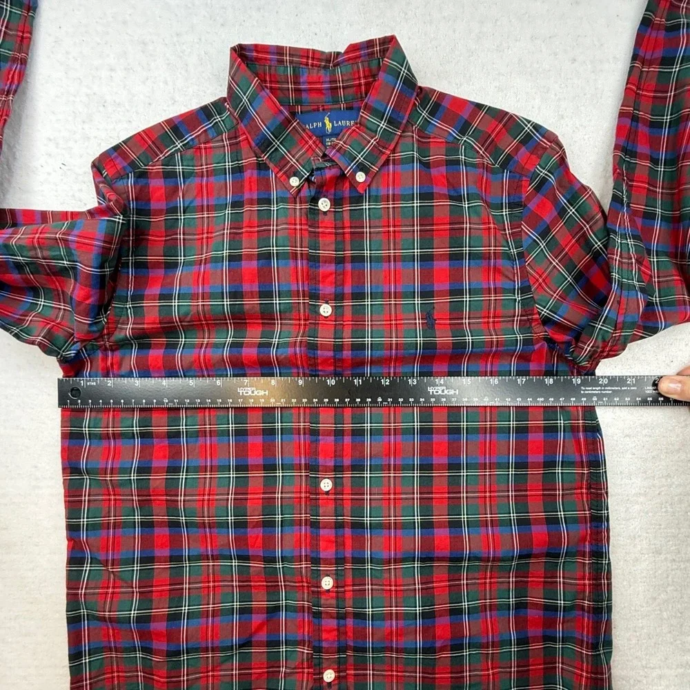 Ralph Lauren Kids Plaid Button Down Shirt‎ Long Sleeve XL 18-20 preppy academic